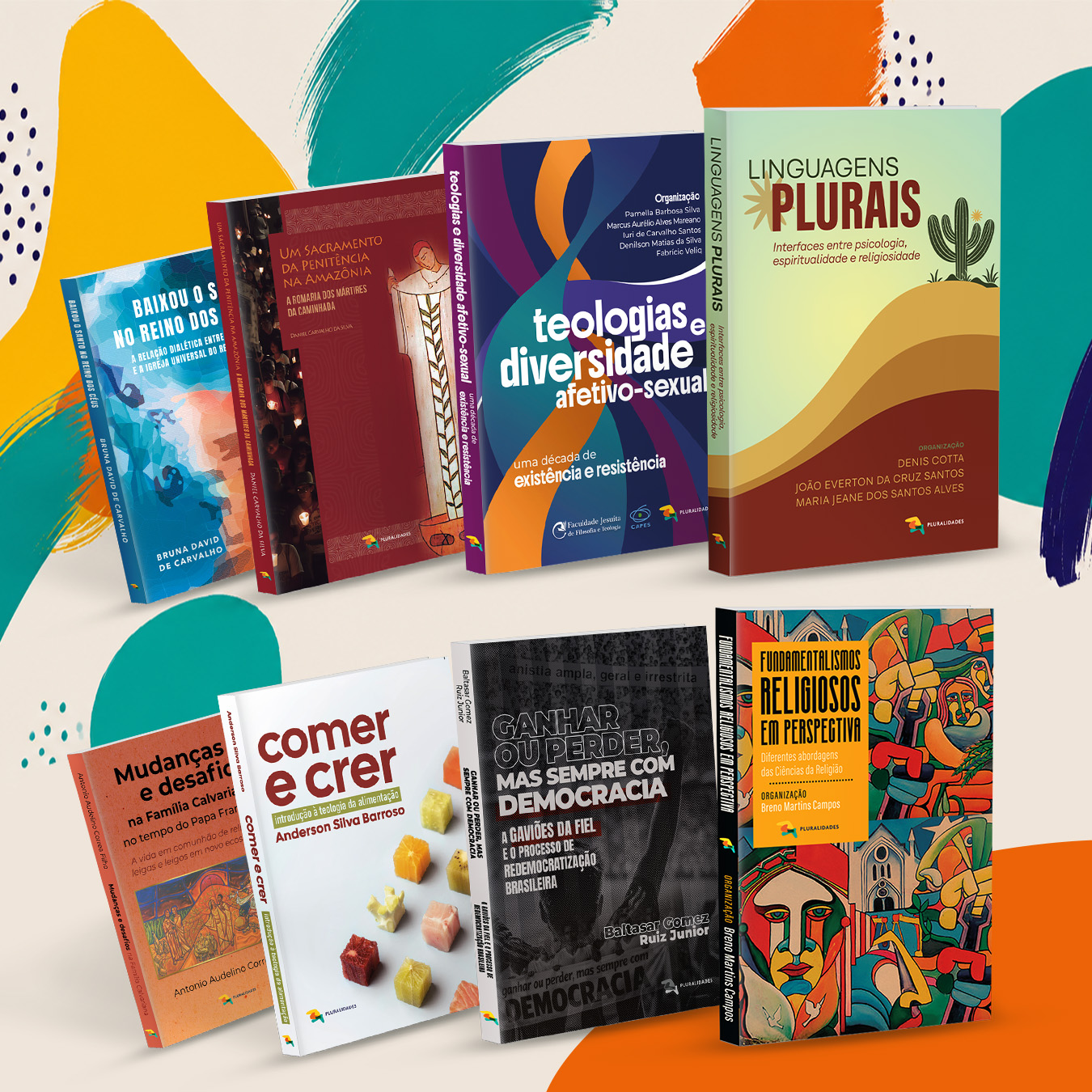 Pesquisador em meio a acervo de livros acadêmicos